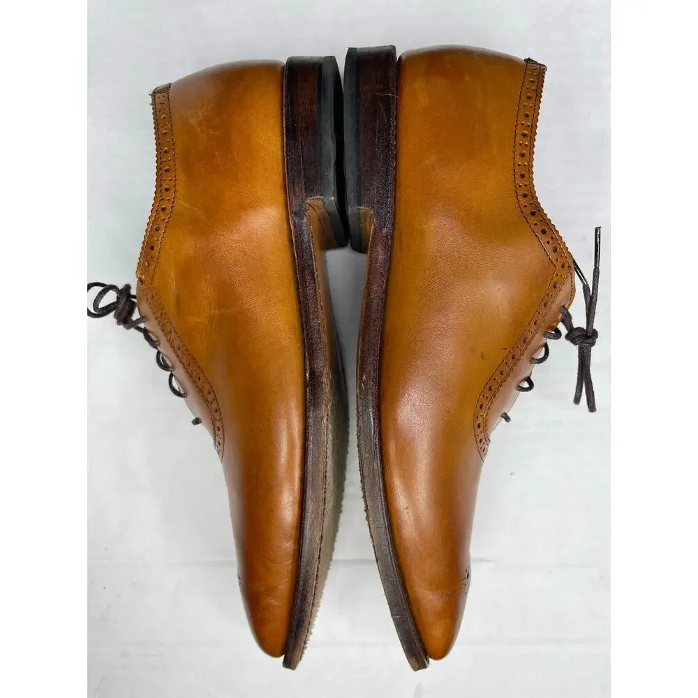 Allen Edmonds Mens Cornwallis walnut brown leather oxford dress shoes size 10.5